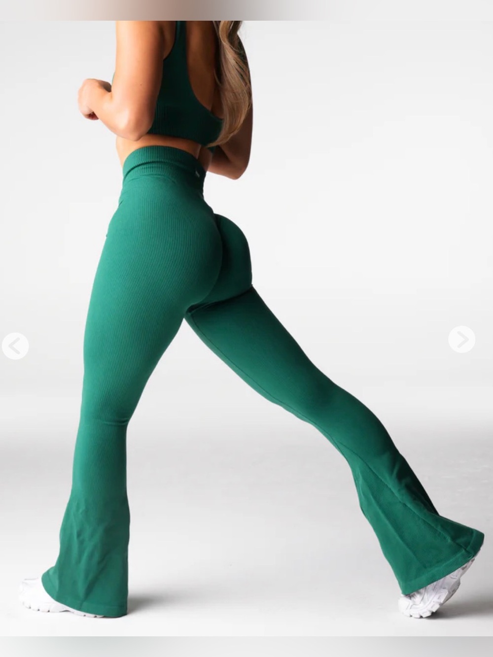 NWT NVGTN Balsam Harmony Ribbed Seamless Flare Legging Women’s L